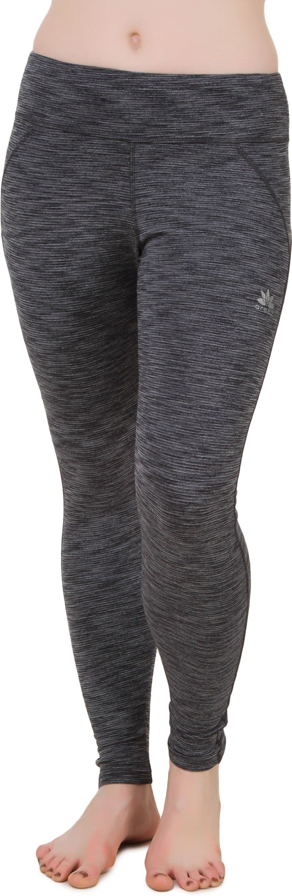 Creez Solid Women's Charcoal Full Length Sports Tights