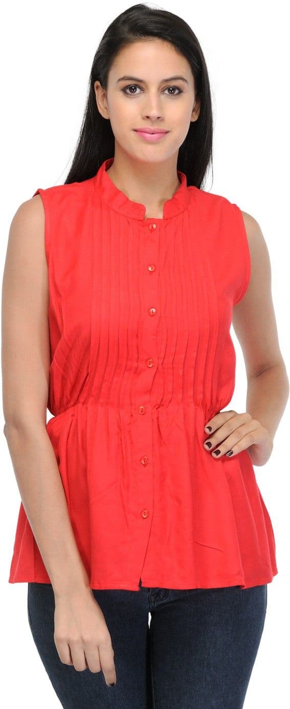 Klick2Style Casual Sleeveless Solid Women's Top