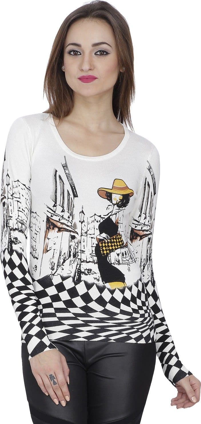 Svt Ada Collections Festive Full Sleeve Printed Women's Top