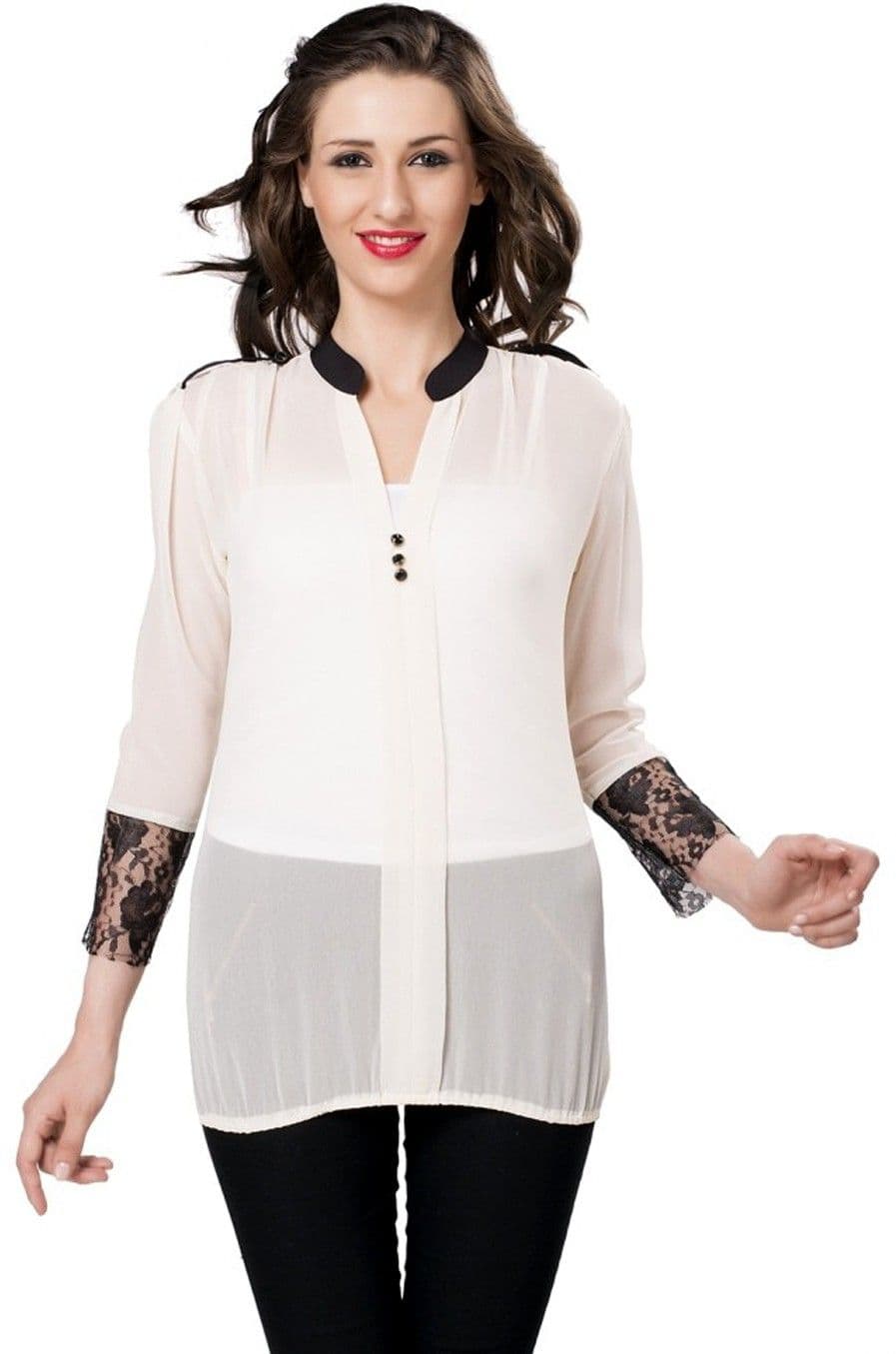 Bebo Casual Full Sleeve Solid Women's Top