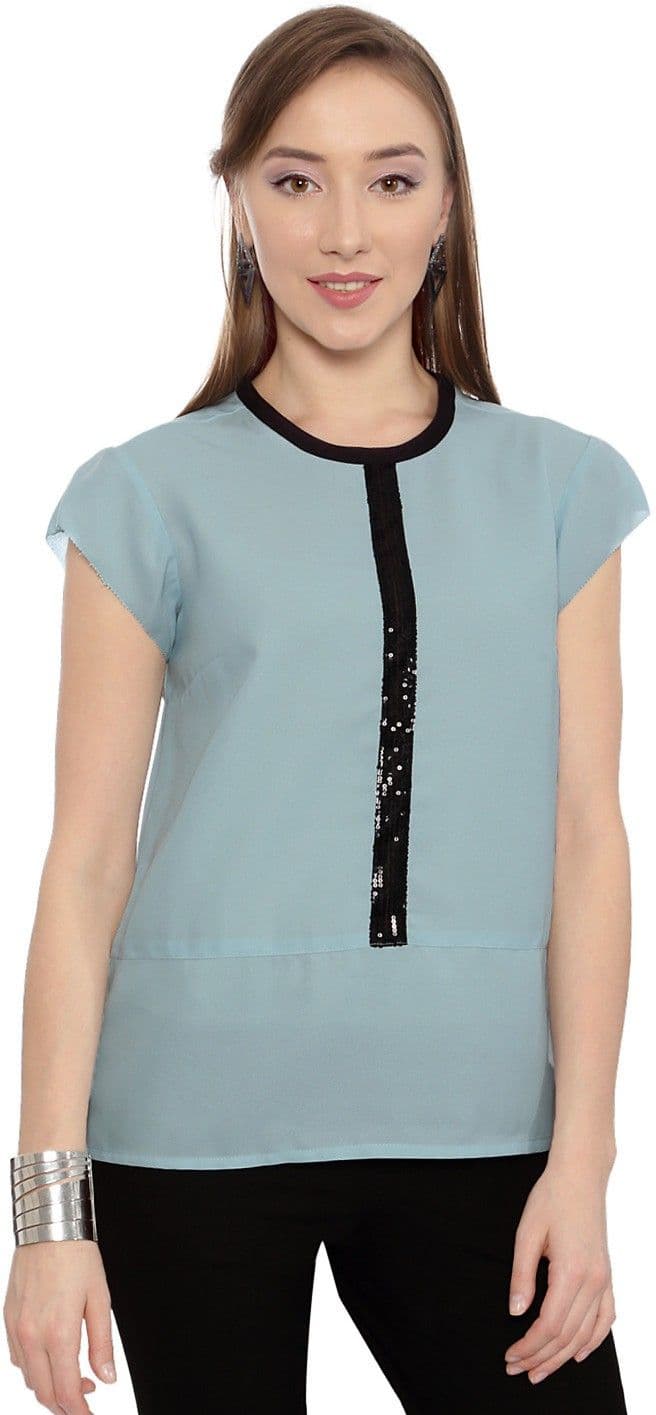 Allen Solly Casual Short Sleeve Solid Women's Top