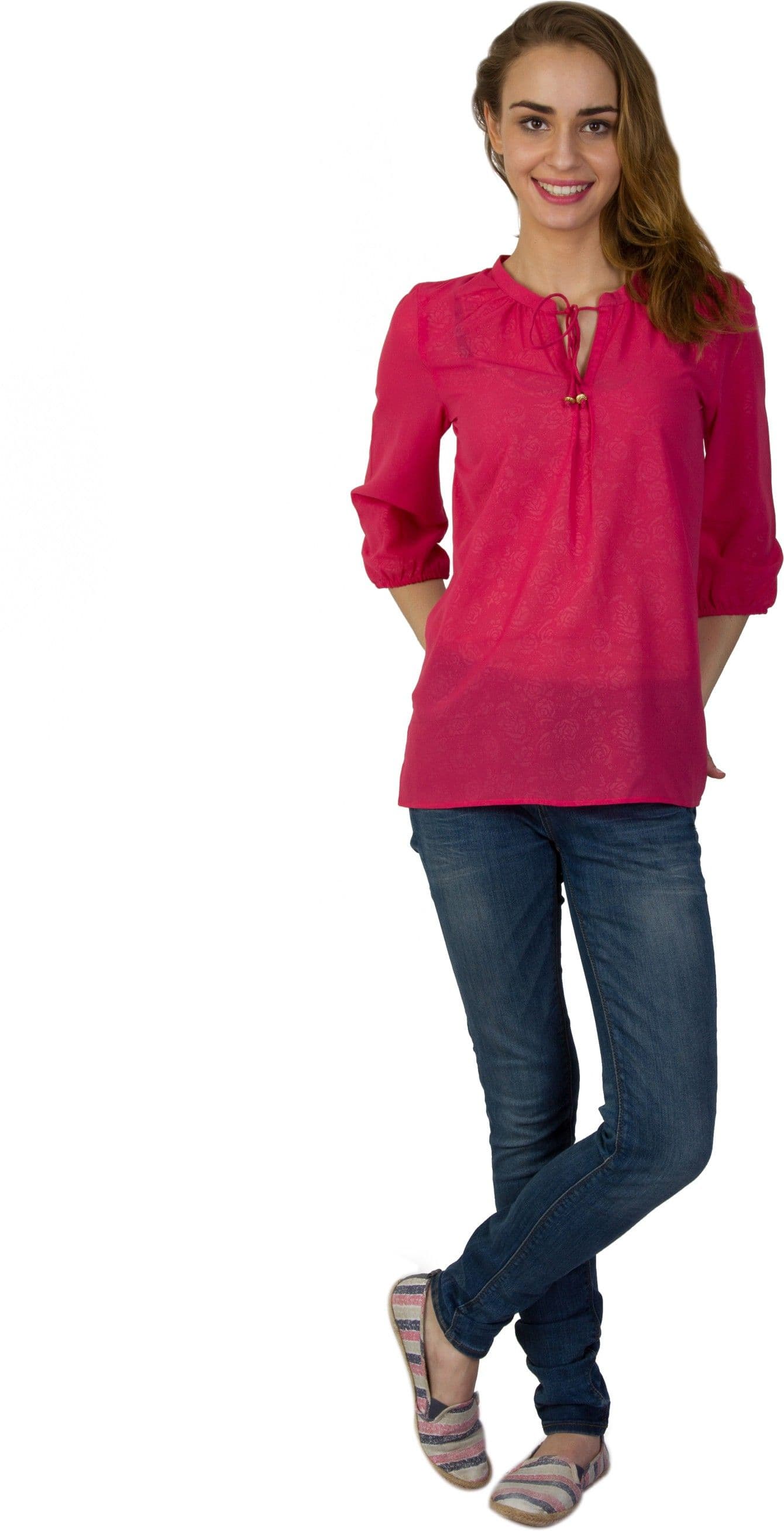 Today Fashion Casual 3/4 Sleeve Solid Women's Top