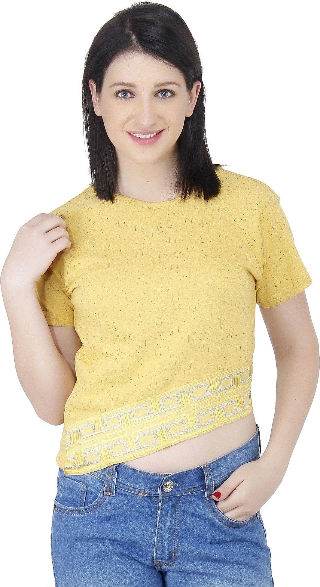 Butterfly Wears Casual Short Sleeve Solid Women's Top