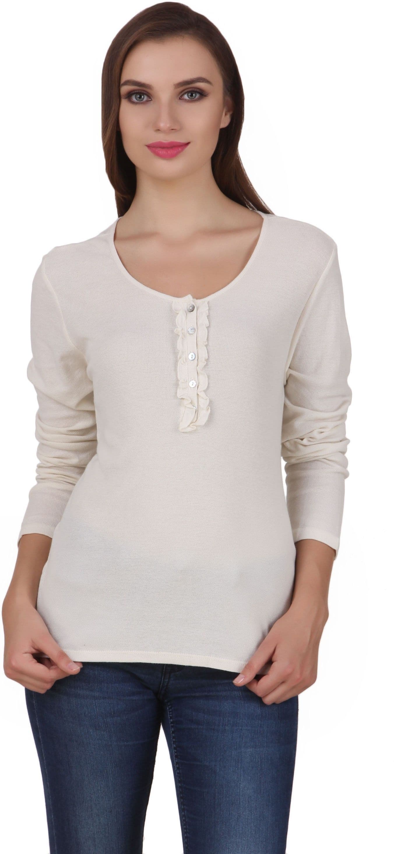 One Femme Formal, Party Full Sleeve Solid Women's Top