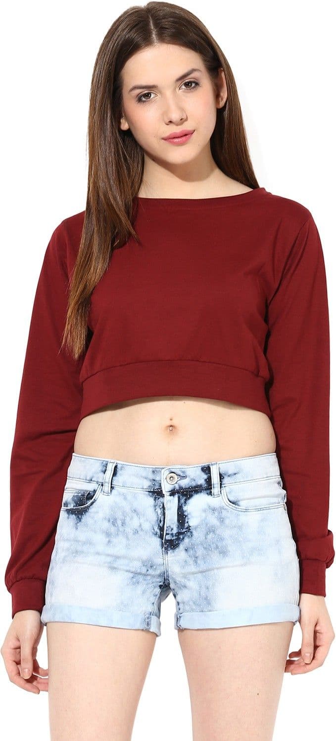 Miss Chase Casual Full Sleeve Solid Women's Top