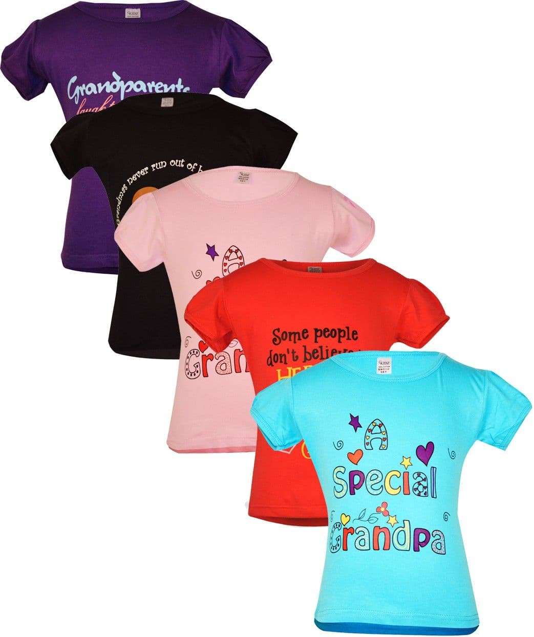 Gkidz Casual Short Sleeve Printed Girl's Top