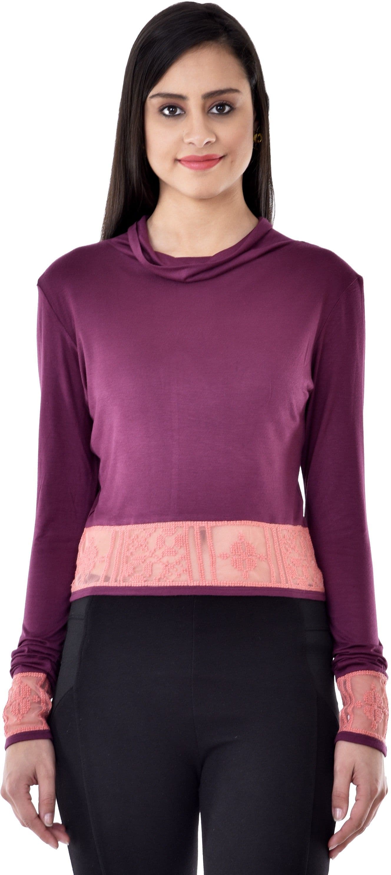 Colors Couture Casual Full Sleeve Solid Women's Top
