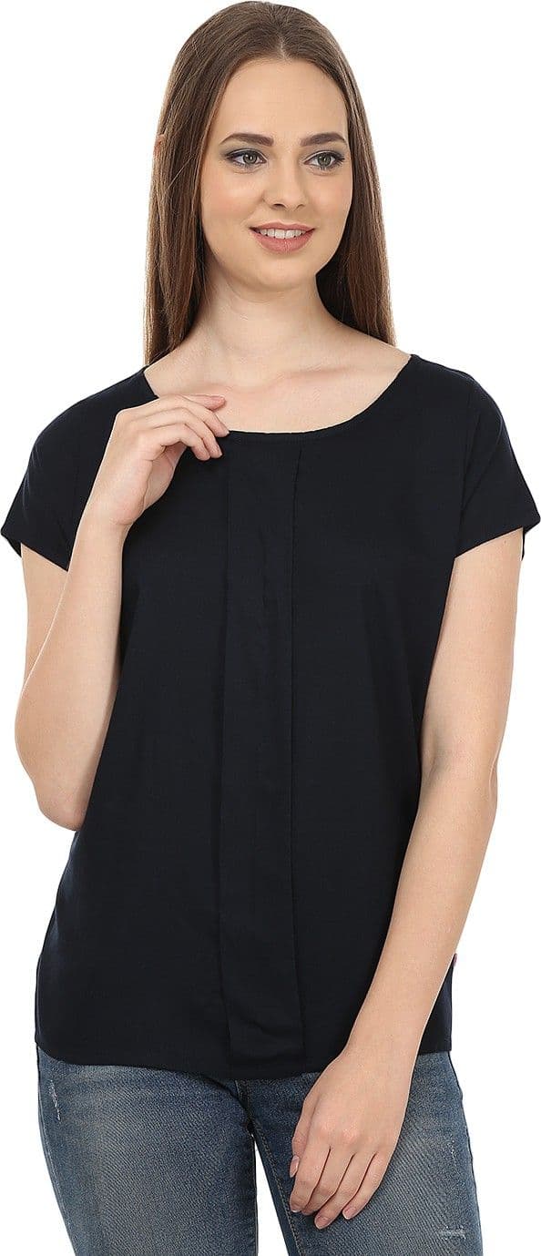 United Colors of Benetton Casual Short Sleeve Solid Women's Top