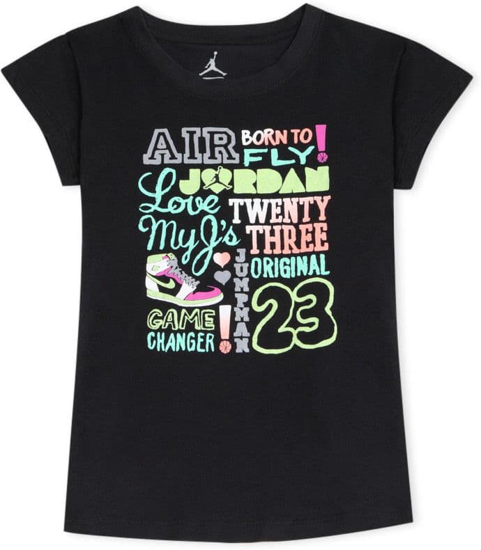 Jordan Kids Casual Short Sleeve Graphic Print Girl's Top