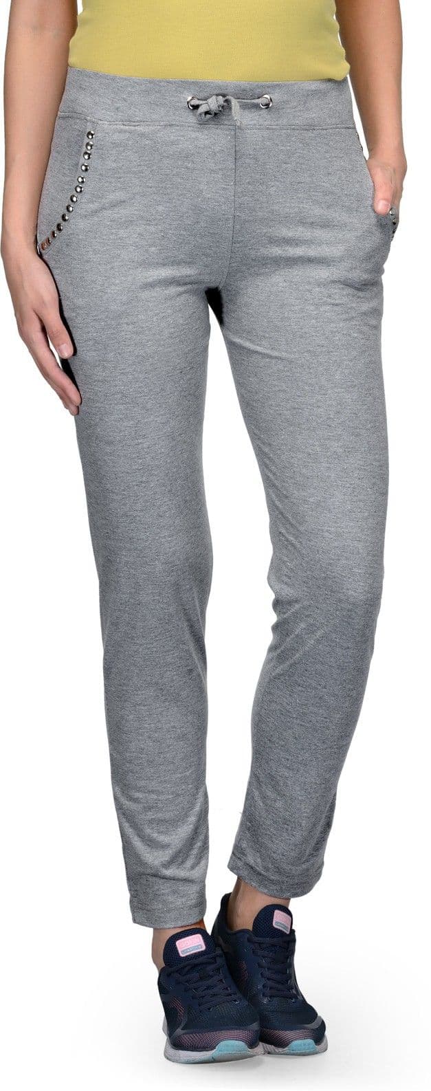 TeeSort Solid Women's Grey Track Pants