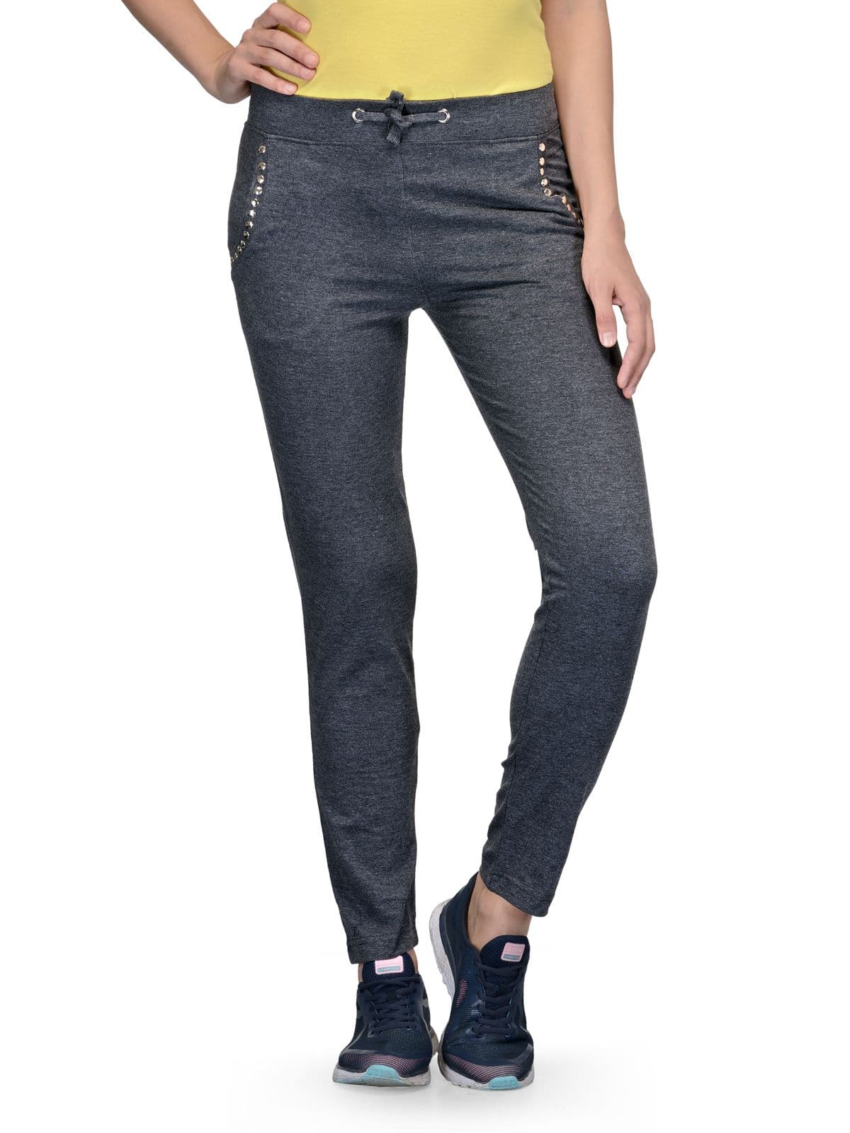 TeeSort Solid Women's Grey Track Pants